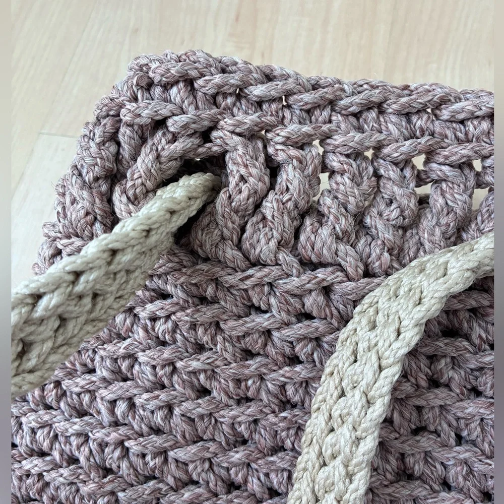 Crochet Drawstring Boho Backpack (NWOT)